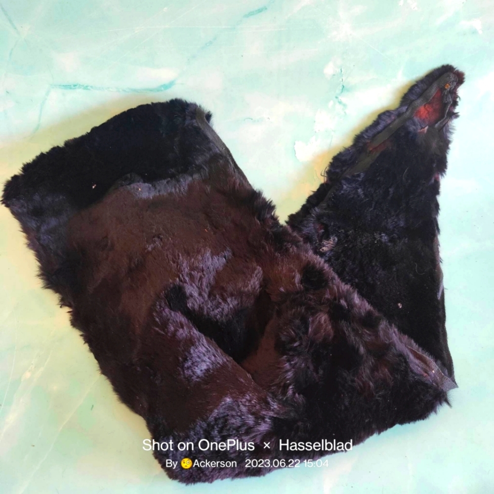 Vintage Mink Stole Wrap 1930s Black Genuine Fur